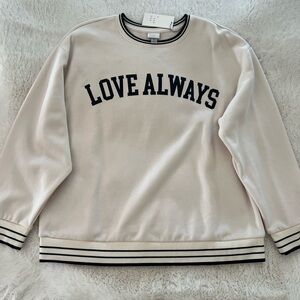 Women’s long sleeve sweater, fleeced lined, size XL